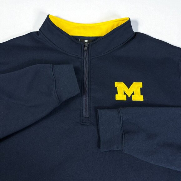 University Of Michigan Wolverines M Colosseum Mens 3XL 1/4 Zip Pullover Pockets - Picture 7 of 10